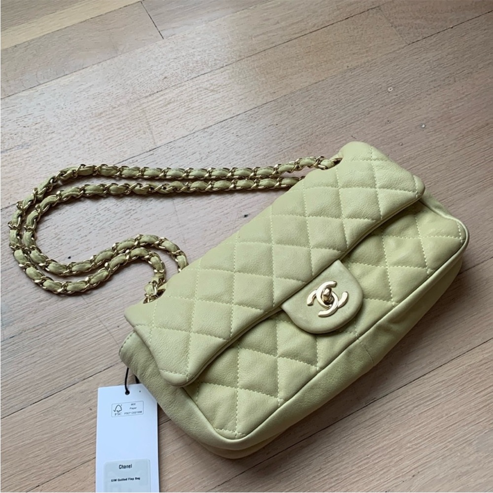 CHANEL Rare Metiers D’Art Chartreuse Lt Spring Green Yellow East West Gold HW
